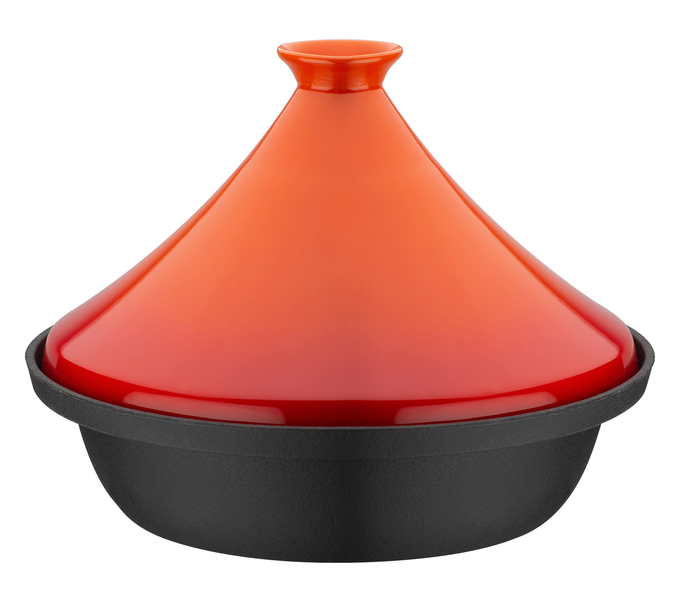 HRNEC NA DUŠENÍ 30 cm  - oranžová/černá, Basics, kov/keramika (30cm) - GSW