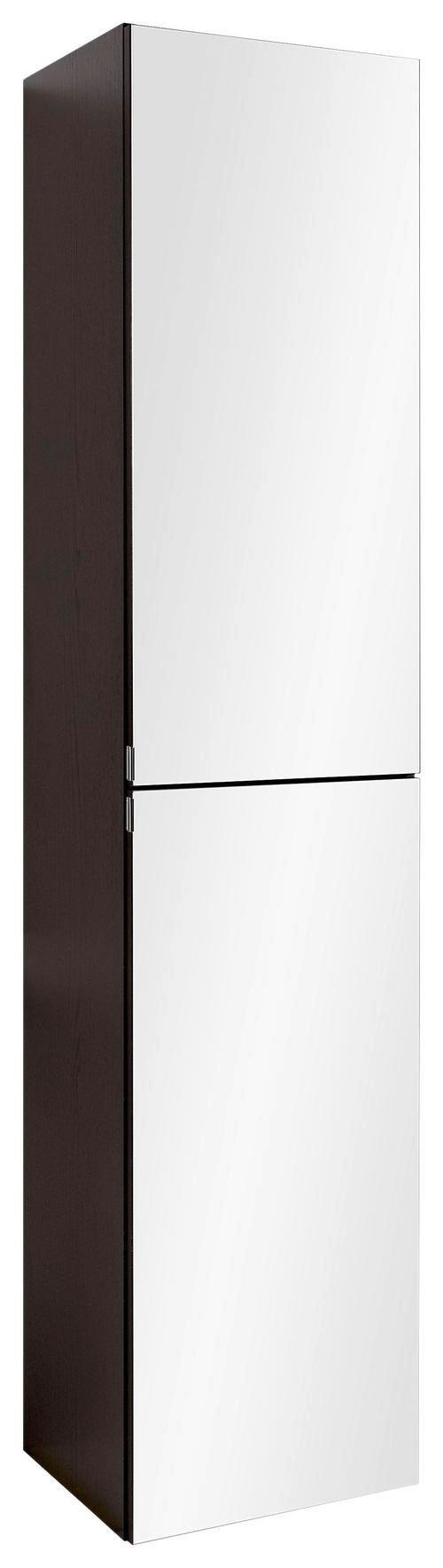 HOCHSCHRANK 40/180/35 cm - Chromfarben/Graphitfarben, KONVENTIONELL, Glas/Holzwerkstoff (40/180/35cm) - Xora