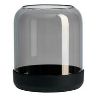 LJUSLYKTA - grå, Basics, glas (16,5/16,5/17cm)