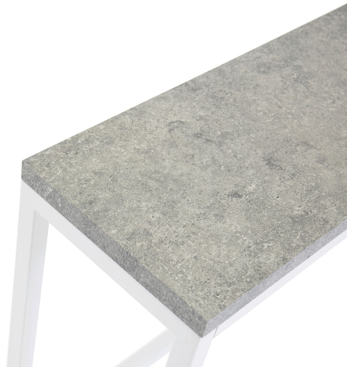 BEISTELLTISCH 110/30/80 cm Weiß, Hellgrau rechteckig  - Hellgrau/Weiß, Design, Holzwerkstoff/Metall (110/30/80cm) - Livetastic