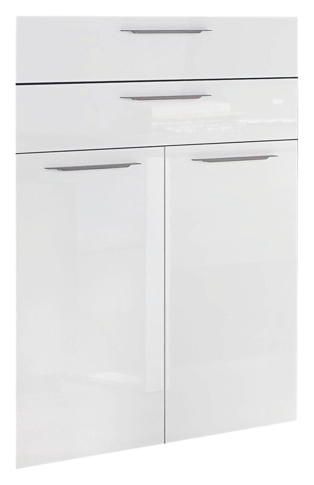 ČELO, 75/105/1,8 cm - antracitová/vysoce lesklá bílá, Design, kov/kompozitní dřevo (75/105/1,8cm) - Carryhome