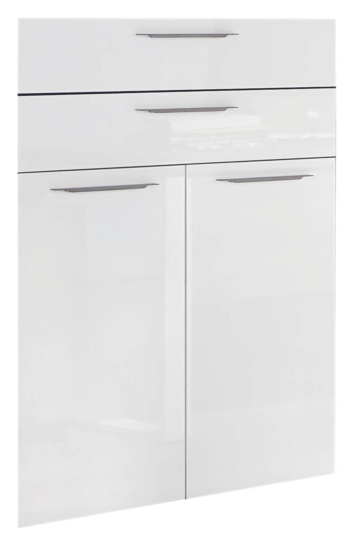 ČELO, 75/105/1,8 cm - antracitová/vysoce lesklá bílá, Design, kov/kompozitní dřevo (75/105/1,8cm) - Carryhome