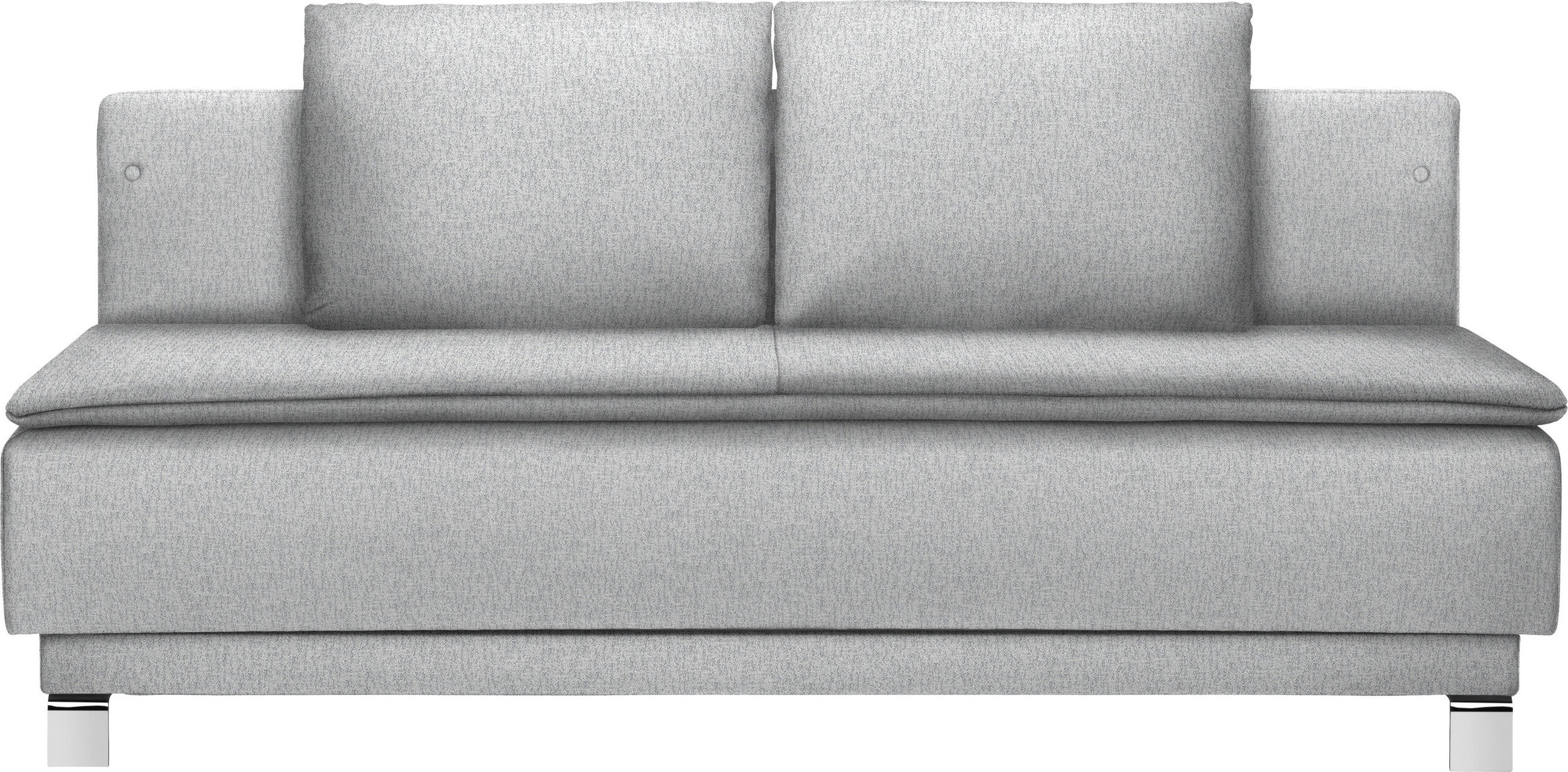 SCHLAFSOFA in Webstoff Hellgrau  - Hellgrau, MODERN, Textil/Metall (200/85/90cm) - Joka