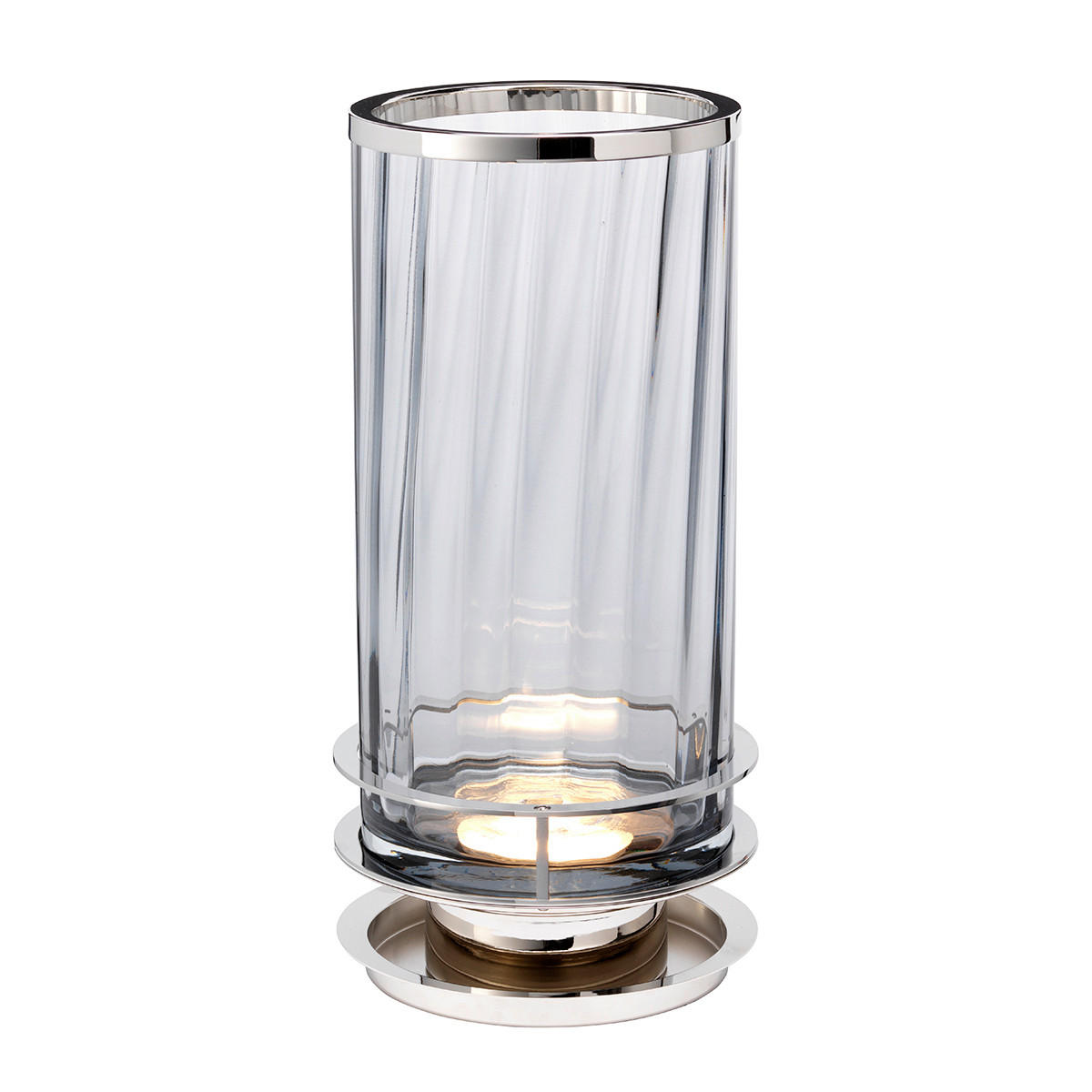 TISCHLEUCHTE - Grau/Nickelfarben, Konventionell, Glas/Metall (17.1/36.4cm) - Elstead Lighting