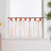 SCHEIBENGARDINE   120/45 cm   - Orange/Weiß, Basics, Textil (120/45cm)