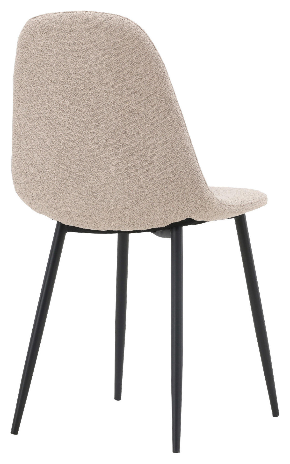 STOLSET 2 styck stål bouclé  - beige/svart, Design, metall/textil (45/90/52cm) - Livetastic