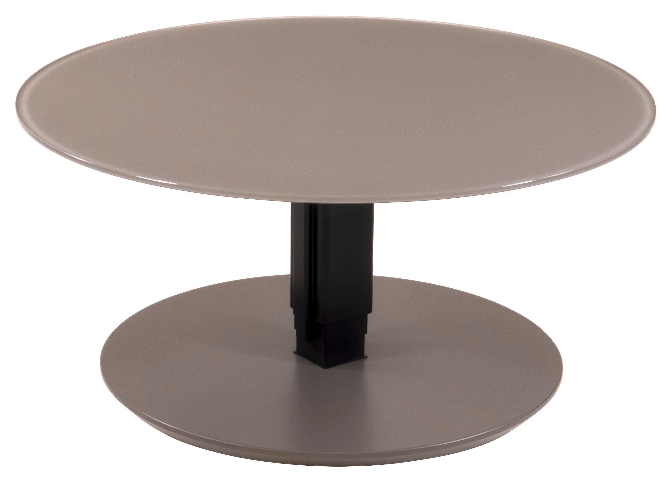 COUCHTISCH in Metall, Glas, Holzwerkstoff 80/80/39(76) cm  - Beige/Schwarz, Design, Glas/Holzwerkstoff (80/80/39(76)cm) - Novel