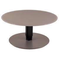 COUCHTISCH Metall, Glas, Holzwerkstoff 80/80/39(76) cm  - Beige/Schwarz, Design, Glas/Holzwerkstoff (80/80/39(76)cm) - Novel