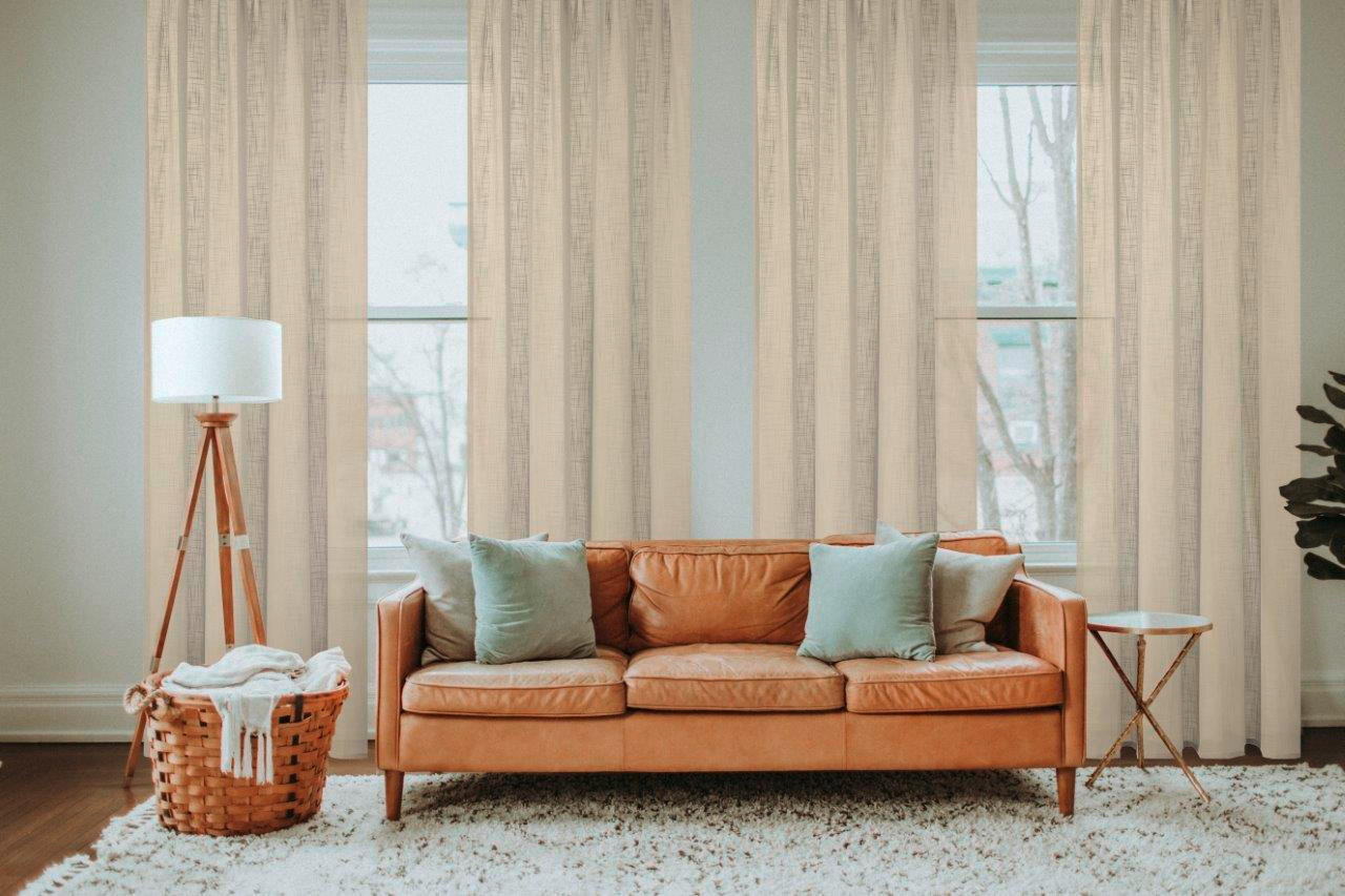 FERTIGVORHANG Softy halbtransparent 140/245 cm   - Taupe, Basics, Textil (140/245cm)