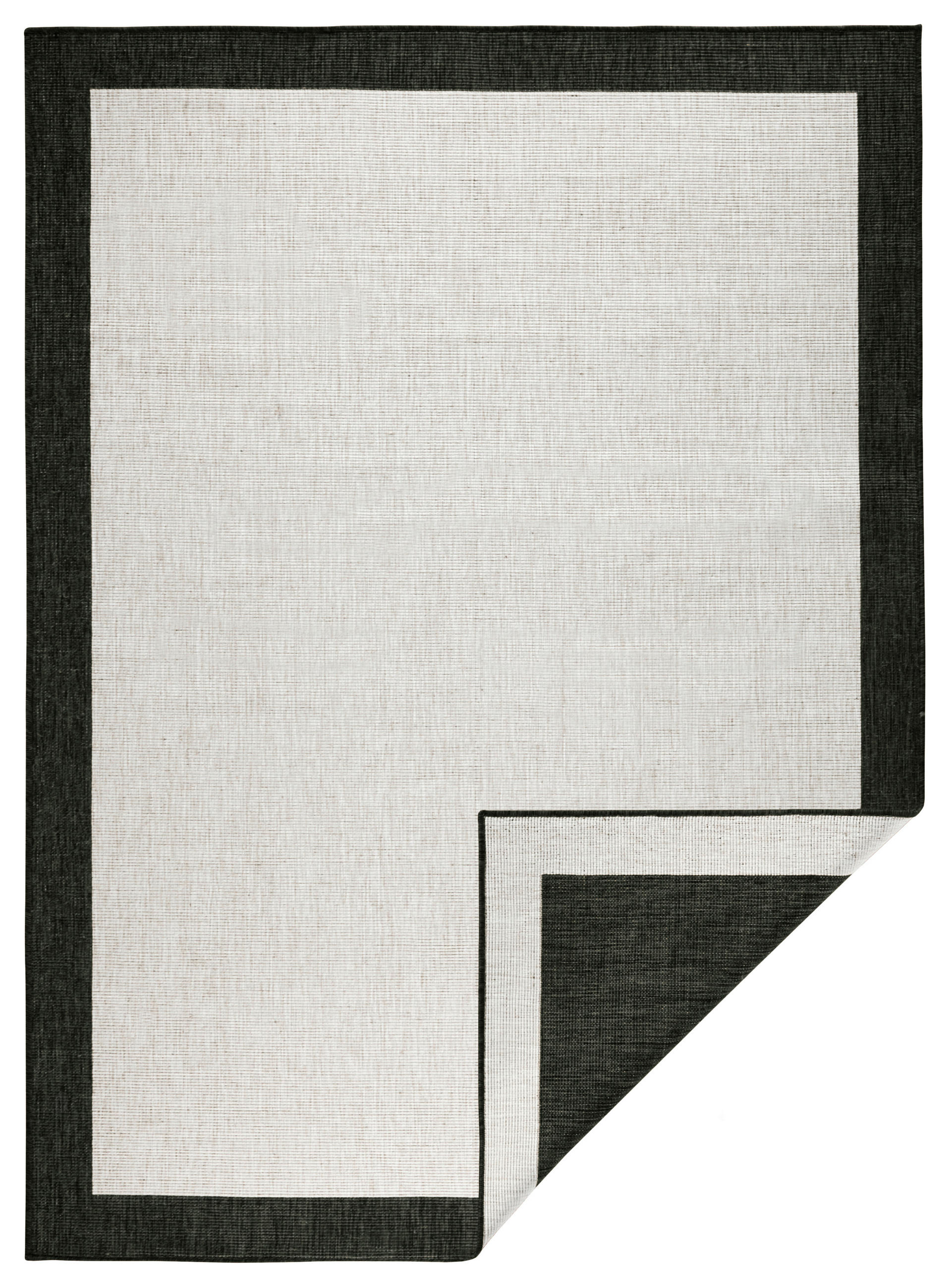OUTDOORTEPPICH 80/150 cm Twin Creme, Schwarz  - Creme/Schwarz, Design, Kunststoff (80/150cm)
