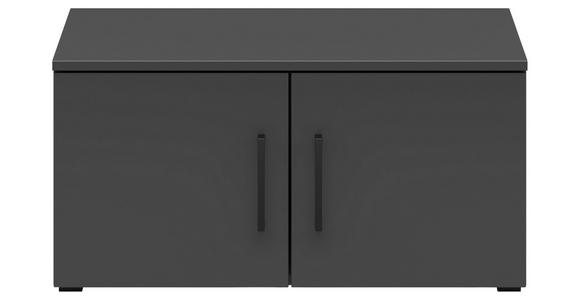 AUFSATZSCHRANK 70/35/40 cm - Schwarz/Graphitfarben, MODERN, Holzwerkstoff/Kunststoff (70/35/40cm) - Carryhome