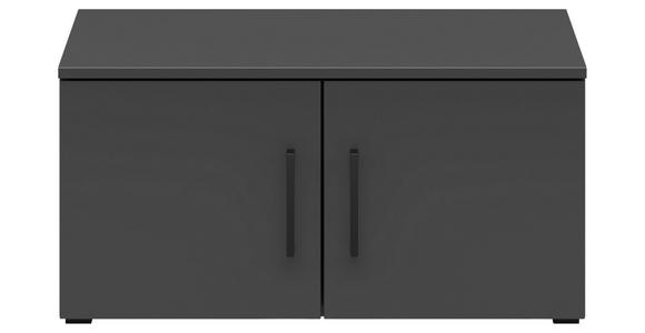 AUFSATZSCHRANK 70/35/40 cm   - Schwarz/Graphitfarben, MODERN, Holzwerkstoff/Kunststoff (70/35/40cm) - Carryhome