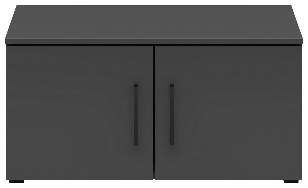 AUFSATZSCHRANK 70/35/40 cm   - Schwarz/Graphitfarben, Modern, Holzwerkstoff/Kunststoff (70/35/40cm) - Carryhome