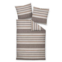 POSTELJNINA 135/200 cm bombažni flanel bež  - bež, Konvencionalno, tekstil (135/200cm) - Janine