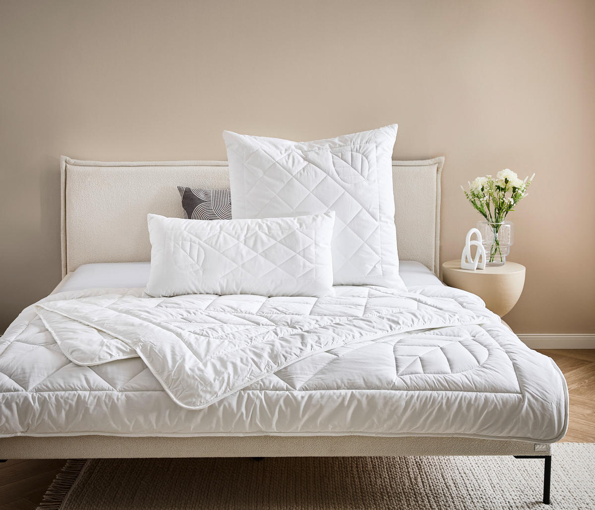 LETNÍ PŘIKRÝVKA, 135/200 cm, polyester, lyocell - bílá, Konvenční, textil (135/200cm) - Sleeptex