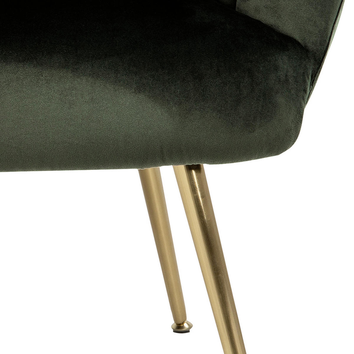 SESSEL in Velours Dunkelgrün  - Dunkelgrün/Goldfarben, Design, Textil/Metall (76/81/76cm) - Livetastic