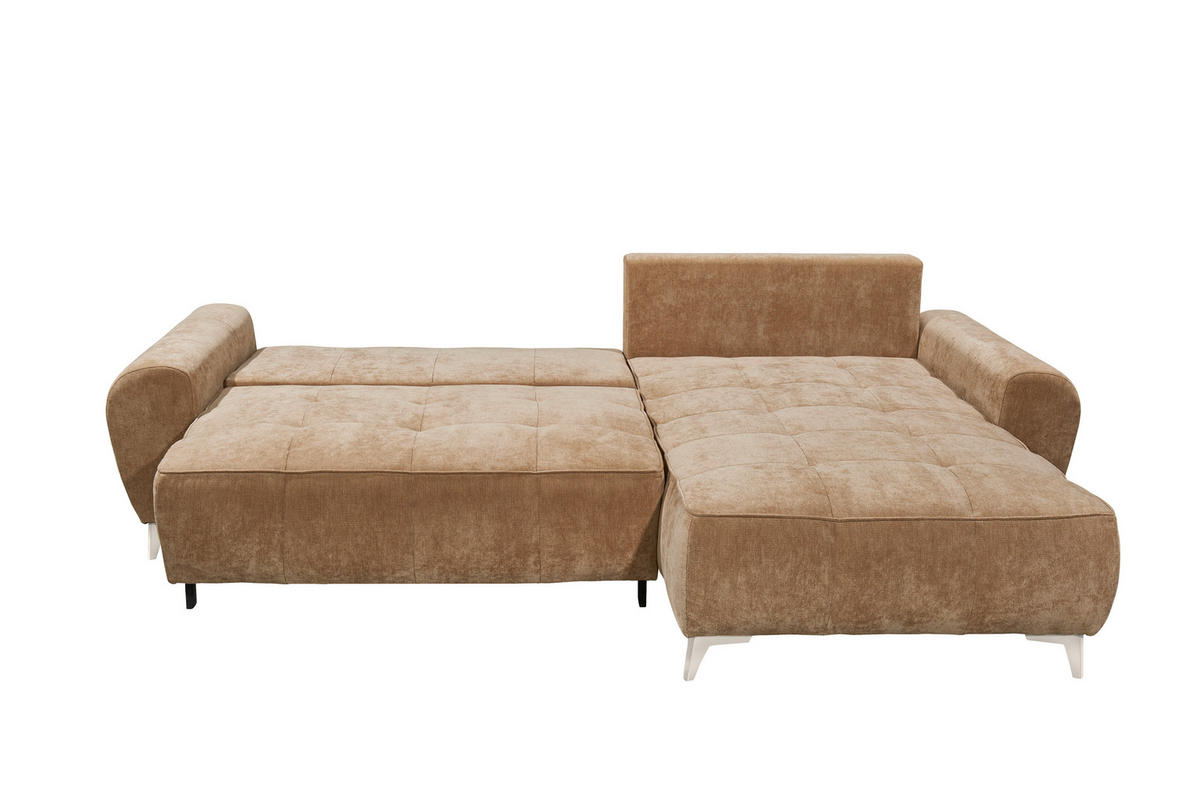 ECKSOFA Webstoff Braun  - Kaschmir/Braun, Modern, Kunststoff/Textil (284/191cm) - MID.YOU