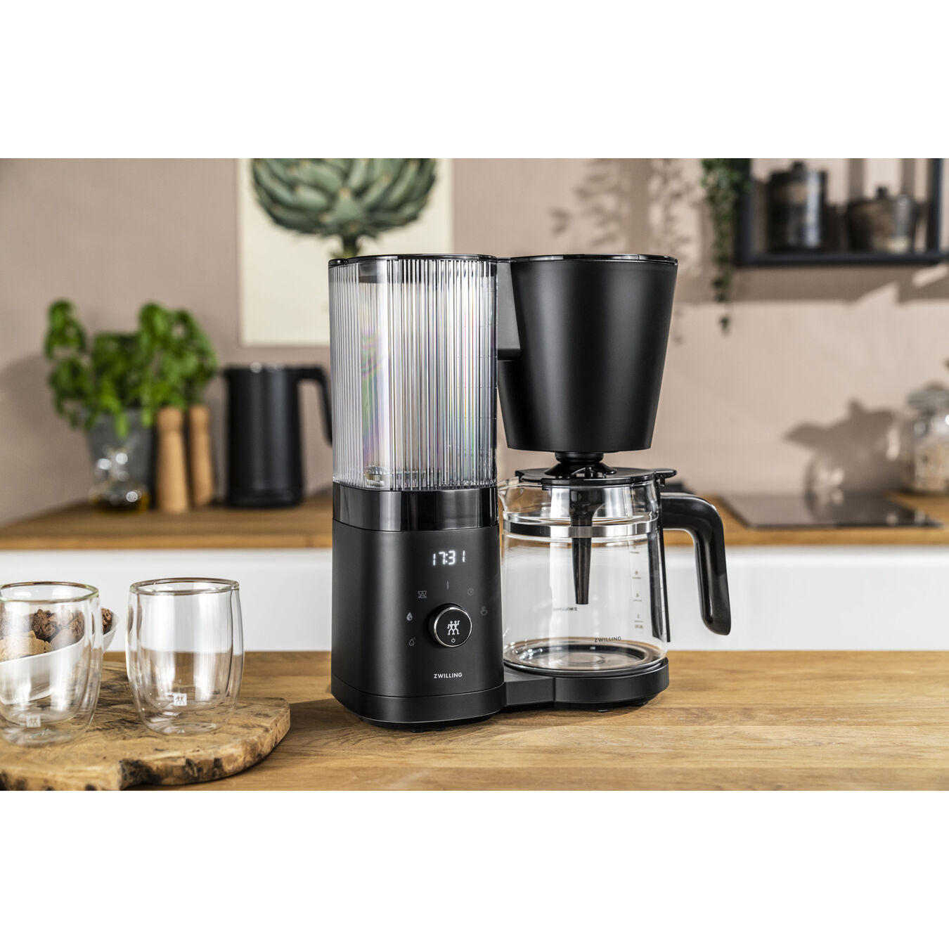 FILTERKAFFEEMASCHINE ZWILLING ENFINIGY BLACK  - Schwarz, Basics, Glas/Kunststoff - Zwilling