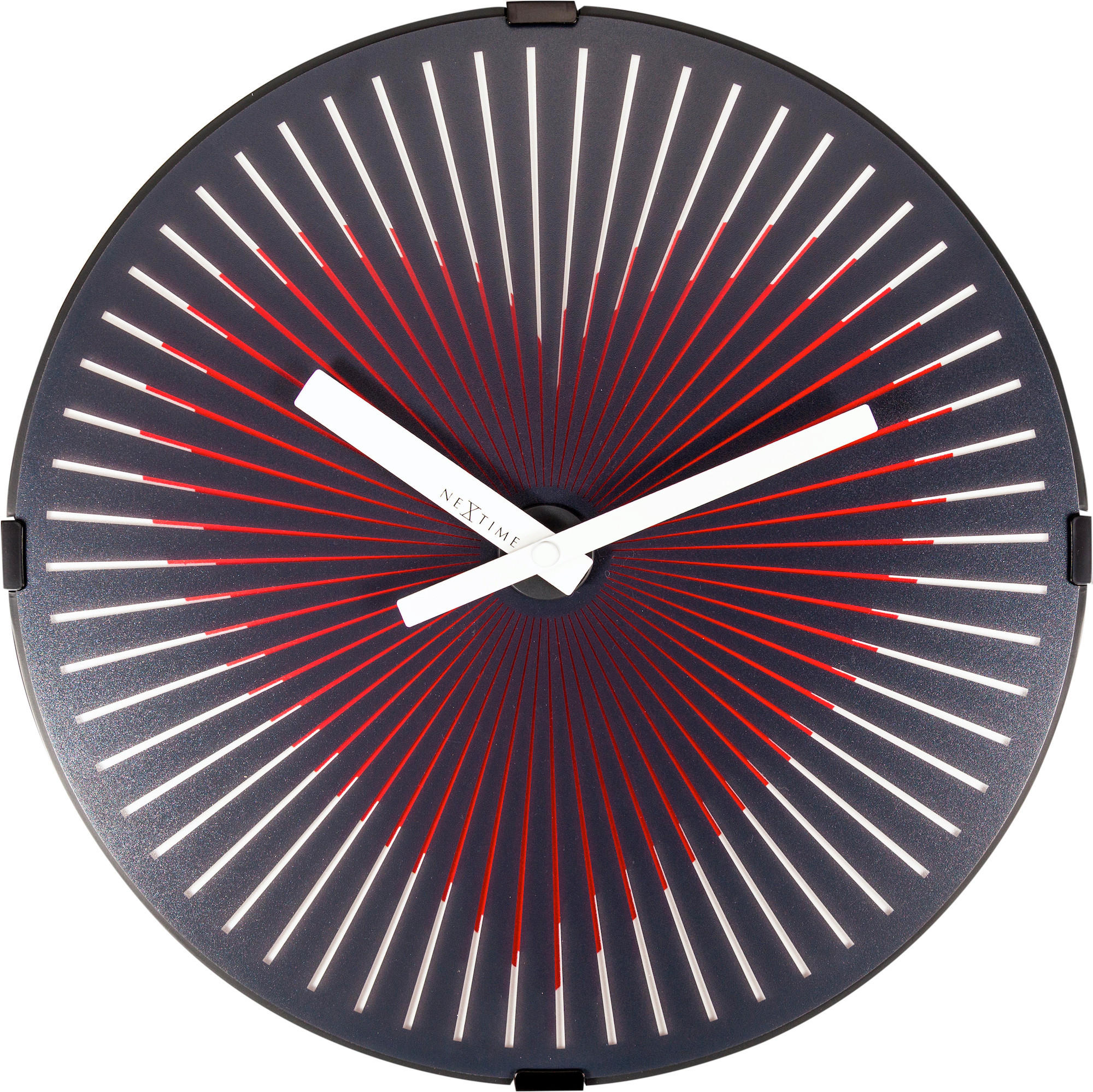 Nextime Wanduhr Schwarz 30.5x30.5x5 cm