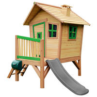 SPIELHAUS 264/203/177 cm  - Braun/Grau, KONVENTIONELL, Holz/Kunststoff (264/203/177cm) - Ambia Garden