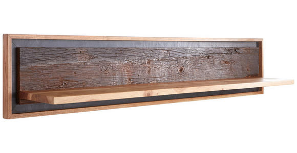 WANDBOARD Akazie, Recyclingholz furniert, massiv Braun, Akaziefarben, Dunkelgrau  - Dunkelgrau/Braun, Trend, Holz (160/30/25cm) - Landscape