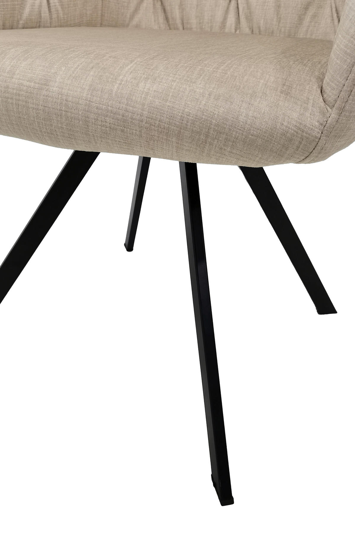 SADA ŽIDLÍ S PODRUČKAMI 2 kusy - černá/béžová, Moderní, kov/textil (57/85/62cm) - MID.YOU