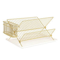 GESCHIRRABTROPFKORB PT3116GD  - Goldfarben, Trend, Metall (30/24/37cm) - Present Time