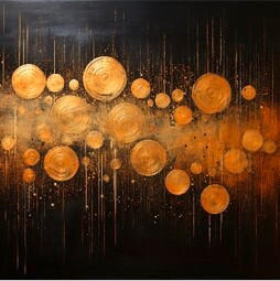 XXXL OBRAZ NA KOVU, abstraktní, 30/30/2 cm