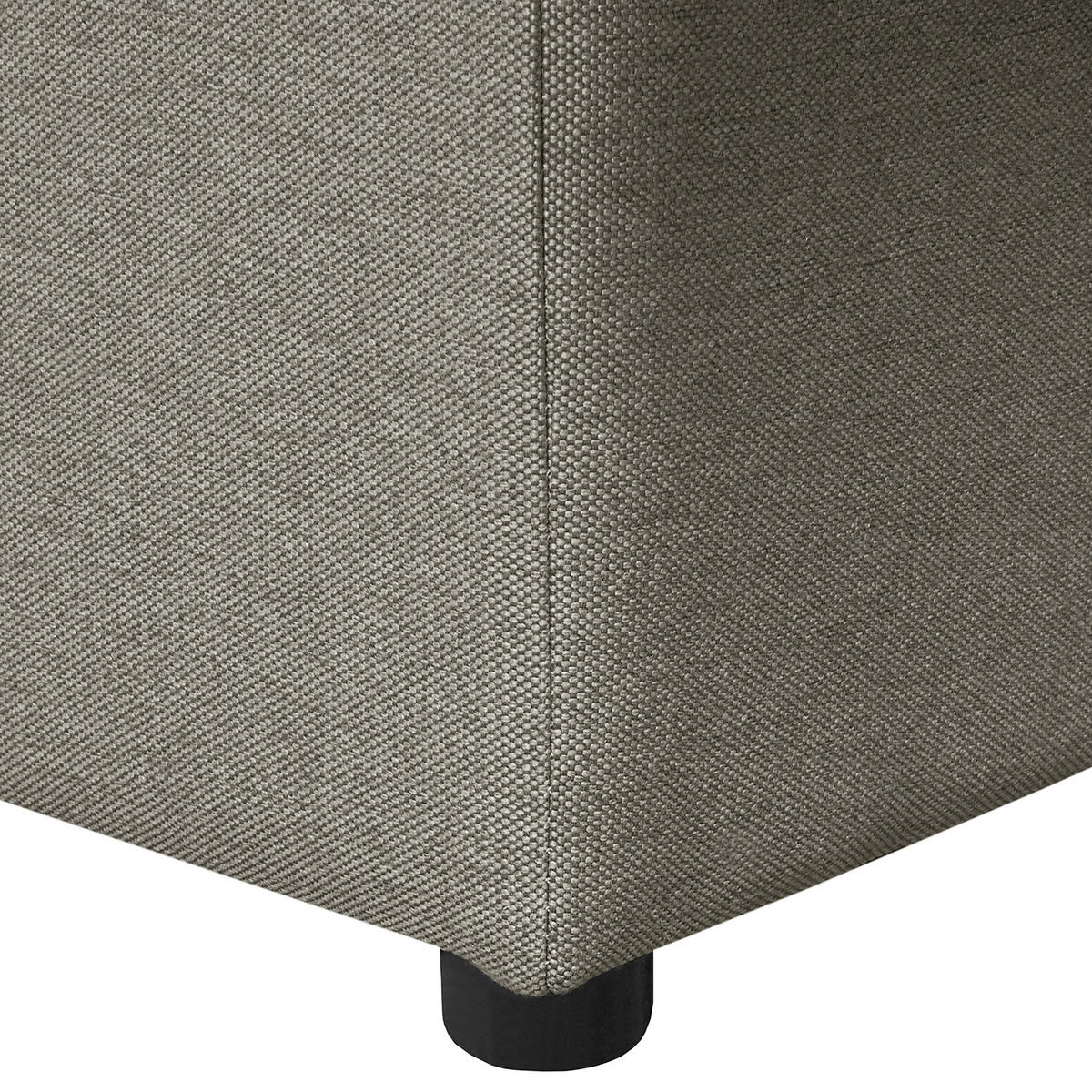 ECKSOFA Naomi Taupe Mikrofaser Rückenkissen  - Taupe/Schwarz, Design, Kunststoff/Textil (284/243cm) - P & B