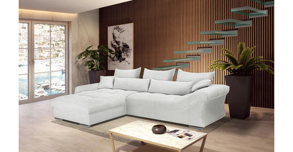 ECKSOFA Naturfarben Cord Zierkissen, Rückenkissen, Rücken echt  - Chromfarben/Naturfarben, KONVENTIONELL, Textil/Metall (225/335cm) - Carryhome