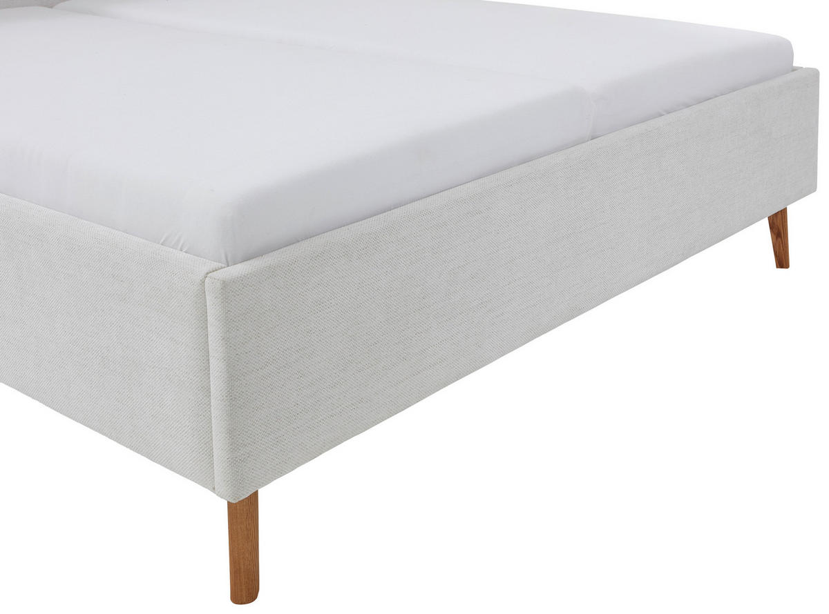 POLSTERBETT 160/200 cm  in Beige  - Eichefarben/Beige, Design, Holz/Textil (160/200cm) - Xora
