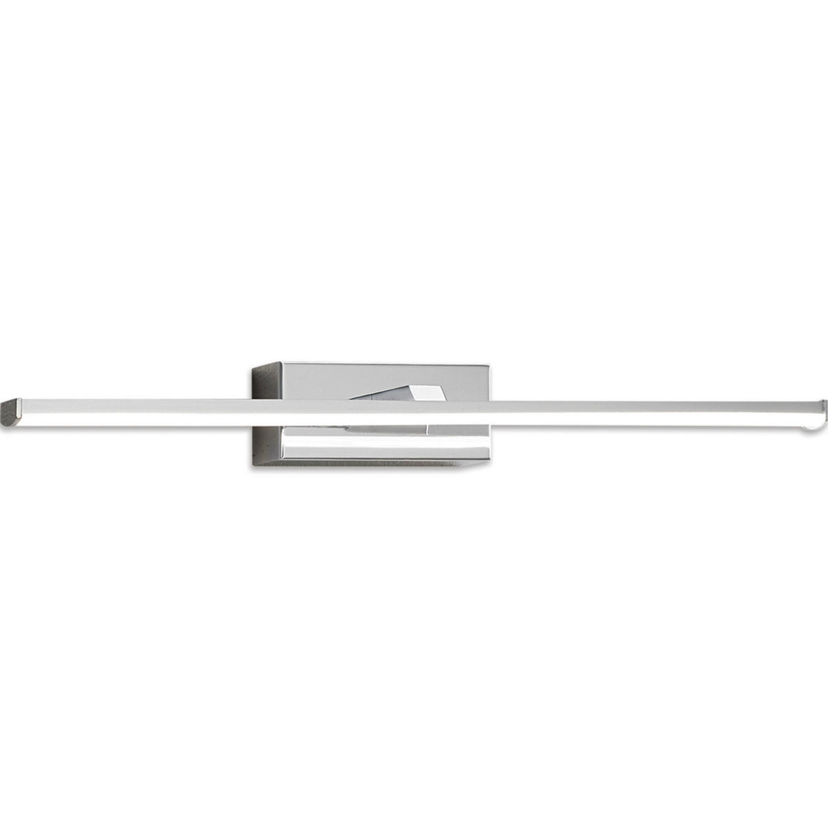 LED-WANDLEUCHTE 50/9,5/5,5 cm   - Chromfarben, Basics, Kunststoff/Metall (50/9,5/5,5cm) - Fabas Luce