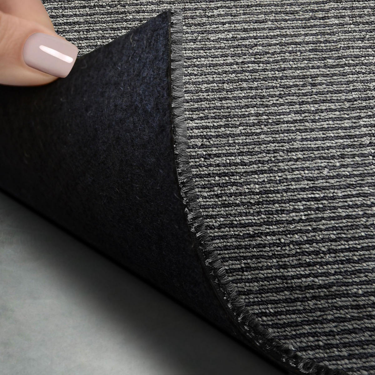 TEPPICHFLIESE - Grau, Basics, Kunststoff/Textil (50/50cm) - Esposa