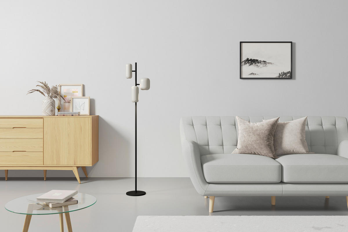 STEHLEUCHTE Paris 28/147 cm   - Sandfarben, Basics, Metall (28/147cm) - Brilliant