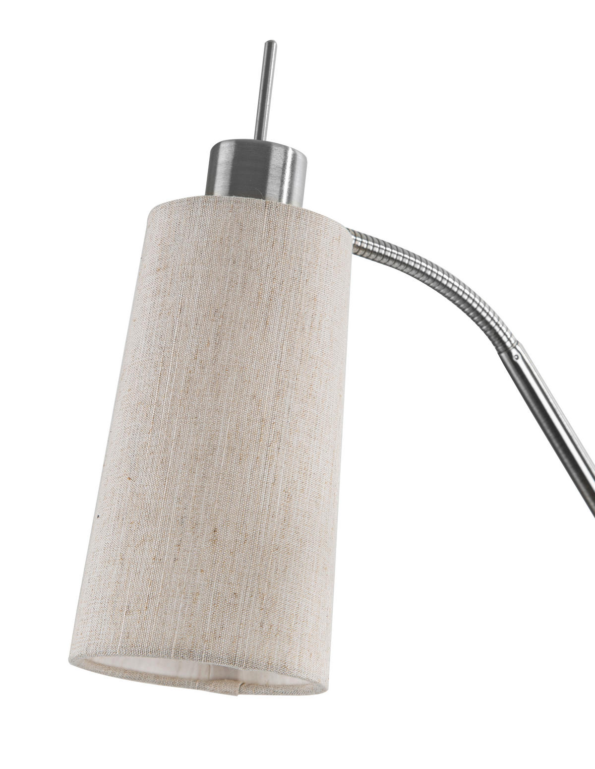 STEHLEUCHTE 66,2/66,2/158 cm    - Beige/Nickelfarben, Basics, Kunststoff/Textil (66,2/66,2/158cm) - Globo
