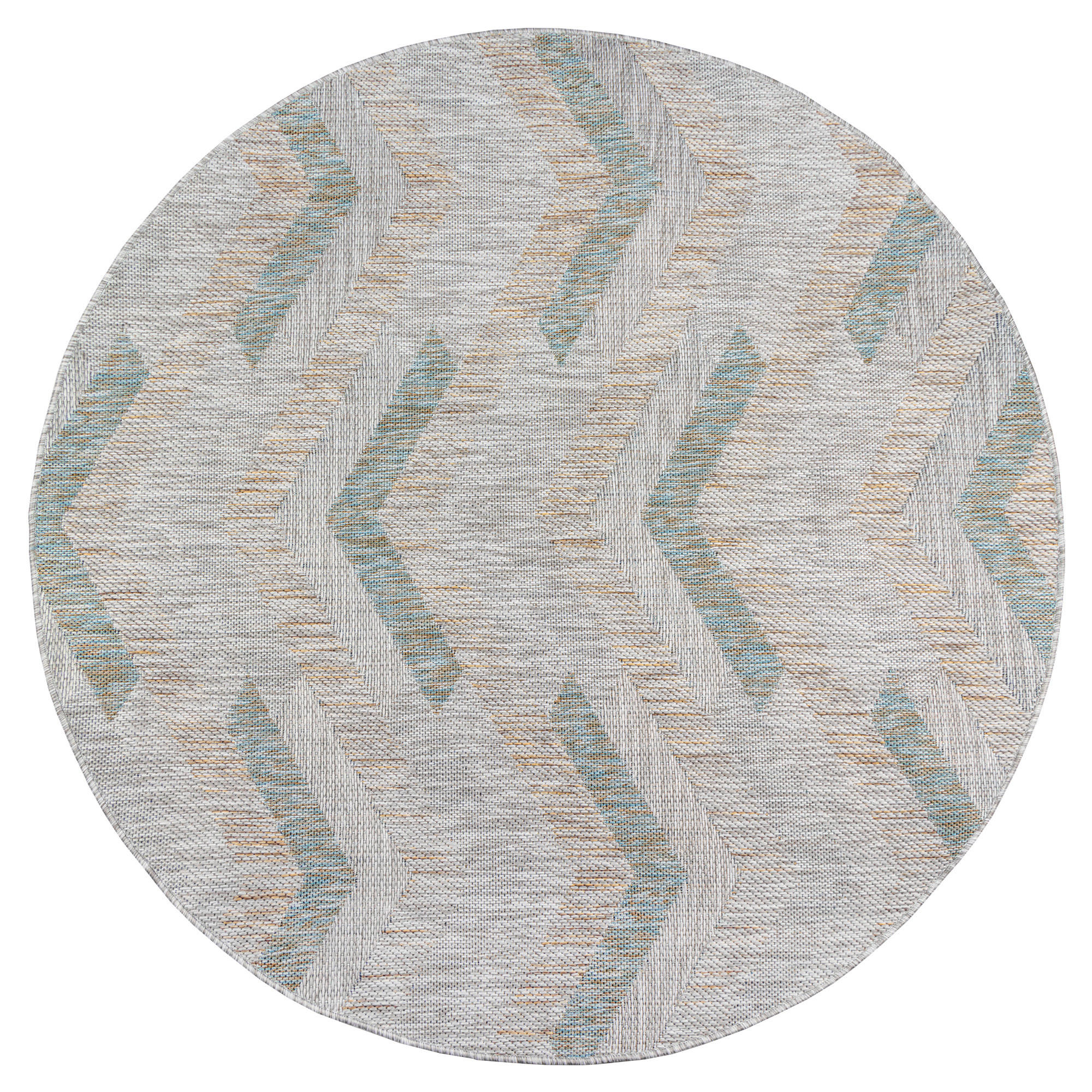 OUTDOORTEPPICH 120/120 cm Melissa Grau, Beige  - Beige/Grau, KONVENTIONELL, Textil (120/120cm) - Novel