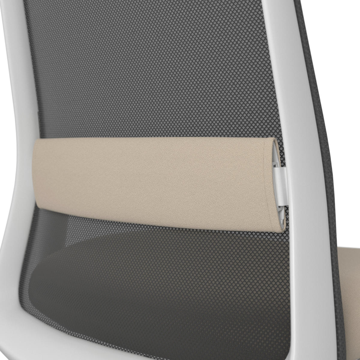 DREHSTUHL Schwarz, Weiß, Beige  - Beige/Schwarz, MODERN, Kunststoff/Textil (70/103-115/70cm)
