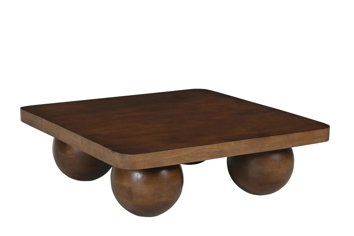 COUCHTISCH Mangoholz massiv 90/90/28 cm rechteckig Braun  - Braun, Design, Holz (90/90/28cm) - MID.YOU