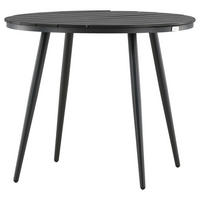 GARTENTISCH Metall, Kunststoff rund  - Schwarz, KONVENTIONELL, Kunststoff/Metall (90/74cm) - Gardenson