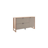 SIDEBOARD  in 140/84/44 cm  - Eichefarben/Anthrazit, Design, Holzwerkstoff/Metall (140/84/44cm) - Hom`in