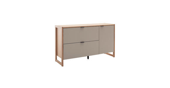 SIDEBOARD Grau, Eichefarben  140/84/44 cm  - Eichefarben/Anthrazit, Design, Holzwerkstoff/Metall (140/84/44cm) - Hom`in