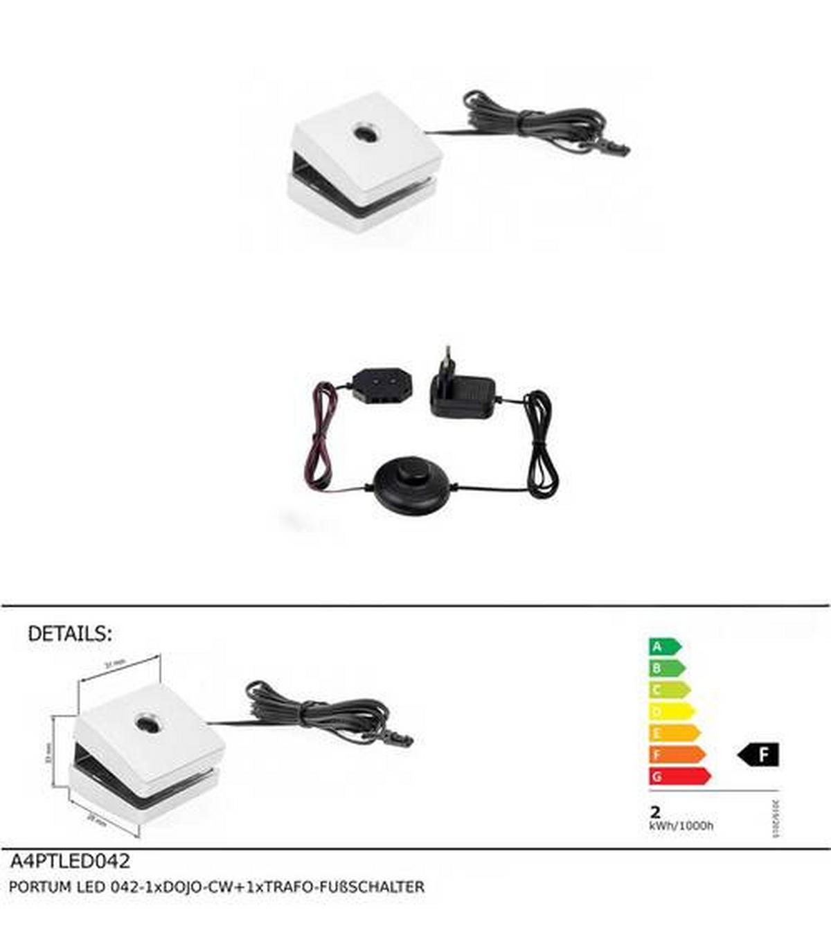 LED-KLEMMLEUCHTE - Silberfarben, KONVENTIONELL, Kunststoff - Livetastic