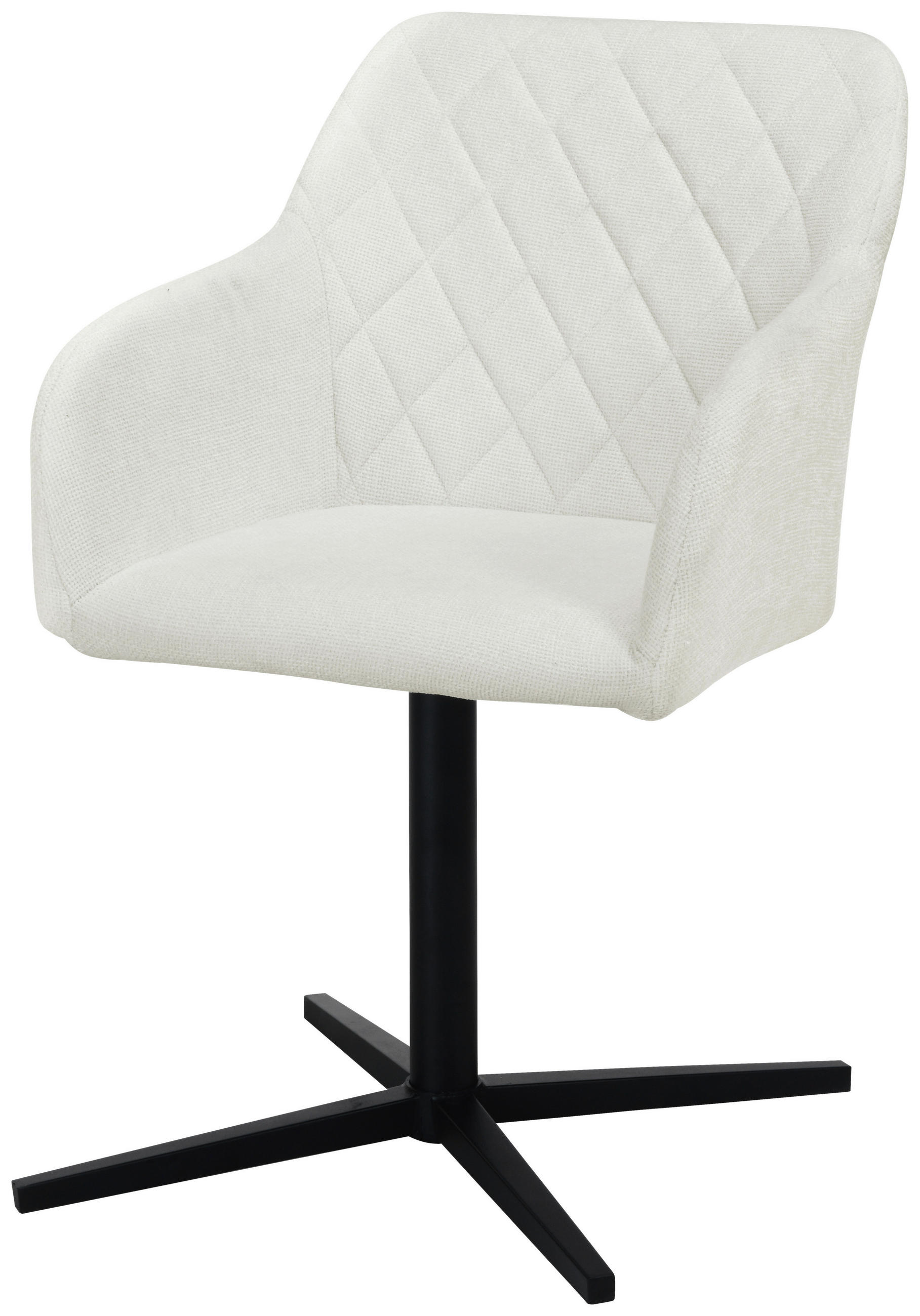 ARMLEHNSTUHL  in Eisen Leinenoptik  - Beige/Schwarz, MODERN, Holz/Textil (54/84/61cm) - Livetastic