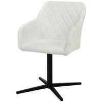 ARMLEHNSTUHL  in Eisen Leinenoptik  - Beige/Schwarz, MODERN, Holz/Textil (54/84/61cm) - Livetastic