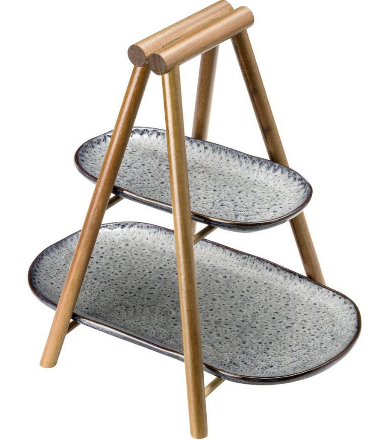 PATROVÝ STOJAN  - antracitová, Lifestyle, dřevo/keramika (33,6/8,2/24,5cm) - Leonardo