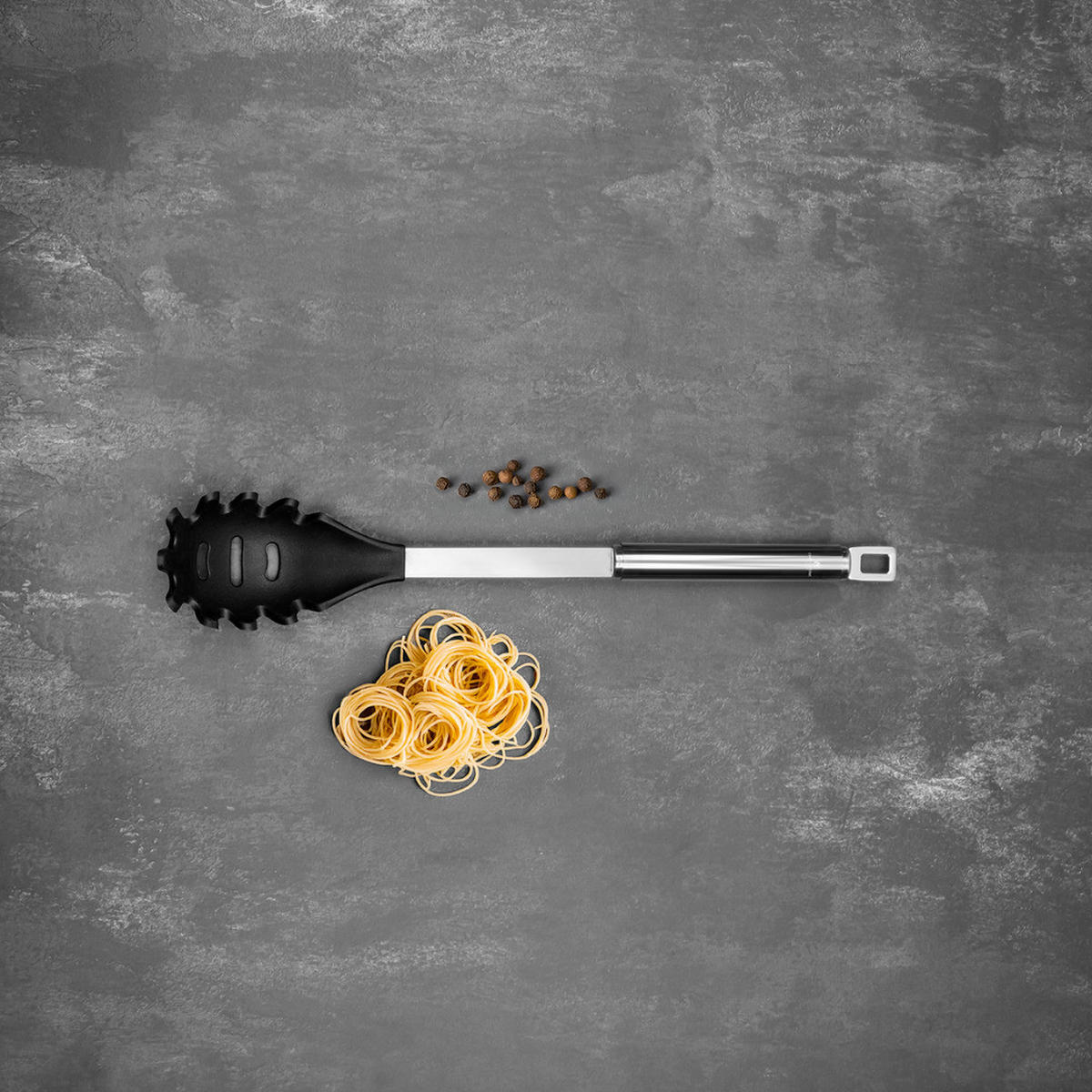 KÜCHENHELFER  - Edelstahlfarben/Schwarz, Basics, Kunststoff/Metall (38.5/7/6cm) - CHEF CUISINE