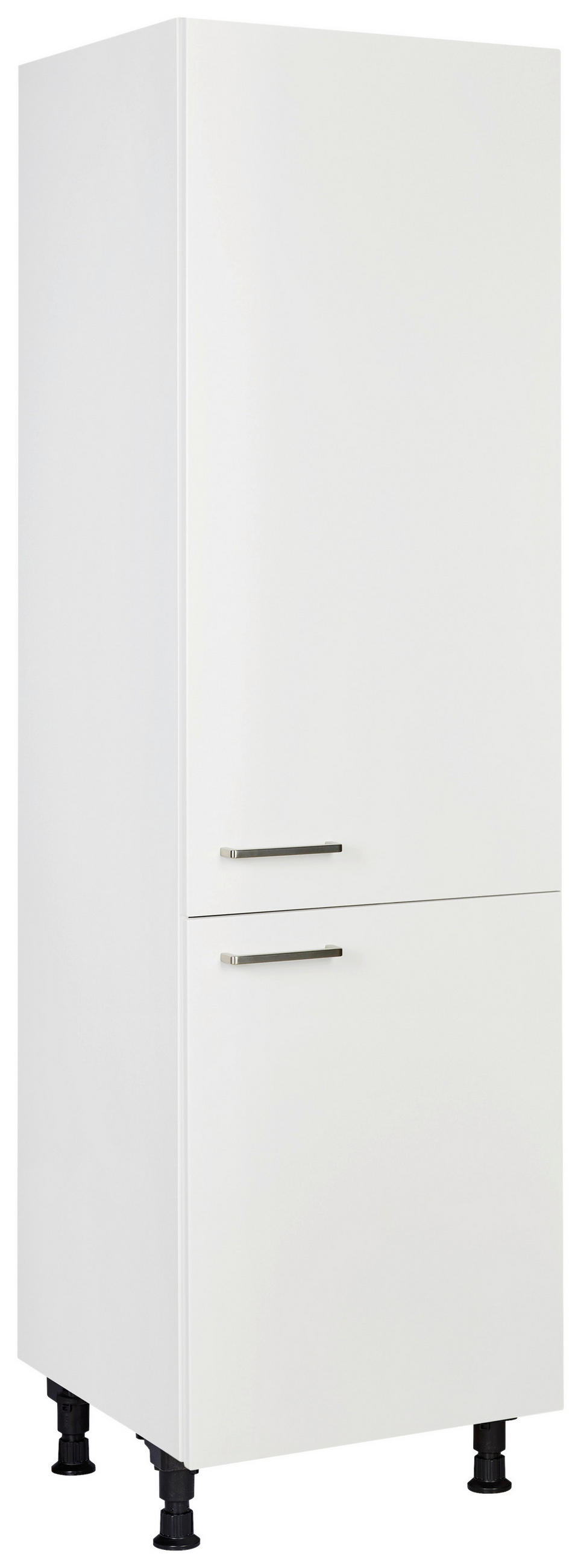 GERÄTEUMBAUSCHRANK 60/216,6/58 cm  in Weiß  - Edelstahlfarben/Weiß, MODERN, Holzwerkstoff/Metall (60/216,6/58cm) - Nobilia