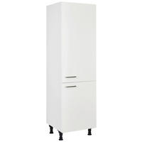 GERÄTEUMBAUSCHRANK 60/216,6/58 cm  Weiss  - Weiss/Edelstahlfarben, Modern, Holzwerkstoff/Metall (60/216,6/58cm) - Nobilia