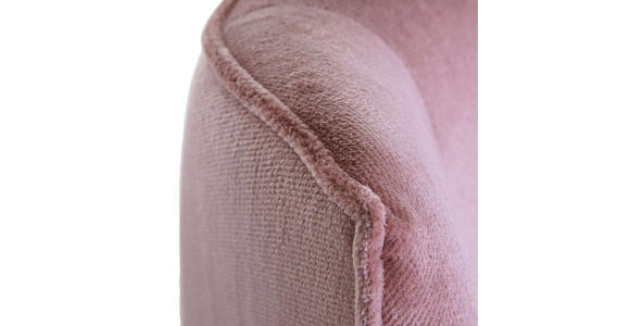 OHRENSESSEL Plüsch Rosa - Schwarz/Rosa, KONVENTIONELL, Textil/Metall (83/110/92cm) - Carryhome