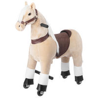 HOUPACÍ KŮŇ - bílá/béžová hnědá, Basics, kov/textil (76/27/85cm) - My Baby Lou